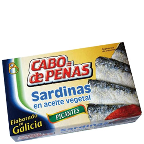 Spicy sardines Cabo de Peñas 84 g tin