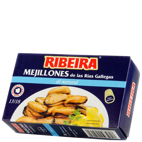 Mussels in brine Ribeira 13/18 pieces 69 g tin