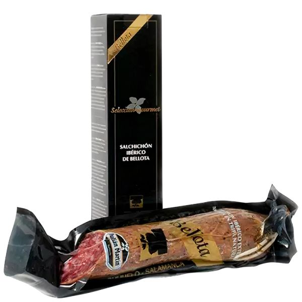 100% Iberian salchichon from acorn fed pigs Julián Martín half piece 500 g