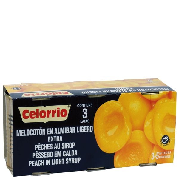 Celorrio Peach in syrup pack 3x115 g tin