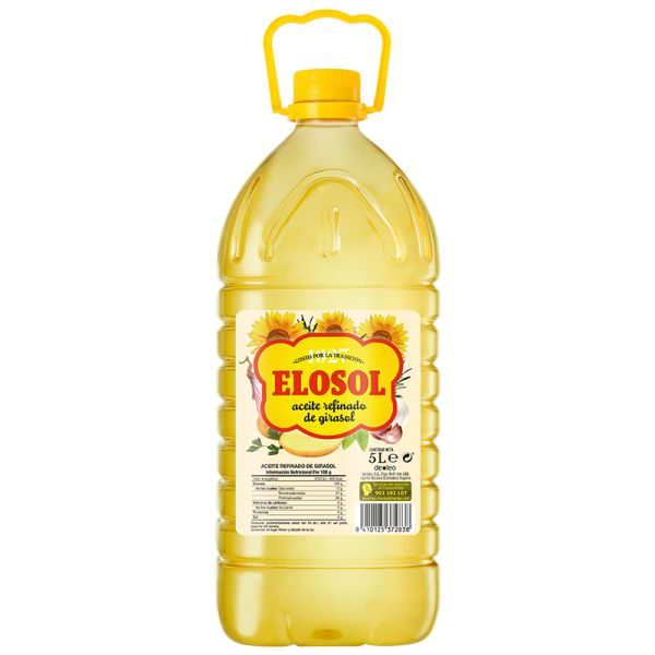 Elosol Refined sunflower oil 5 l pet