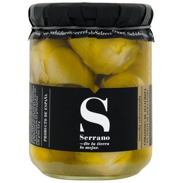 Artichoke hearts in olive oil Conservas Serrano extra 430 g jar