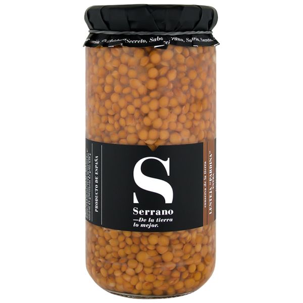 Cooked Pardina lentils Conservas Serrano 660 g jar