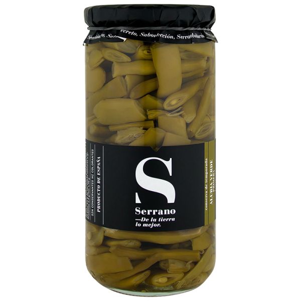 Green beans in brine Conservas Serrano 700 g jar