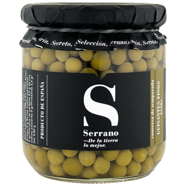 Peas in brine Conservas Serrano 345 g jar