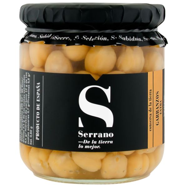 Cooked chickpeas Conservas Serrano 345 g jar