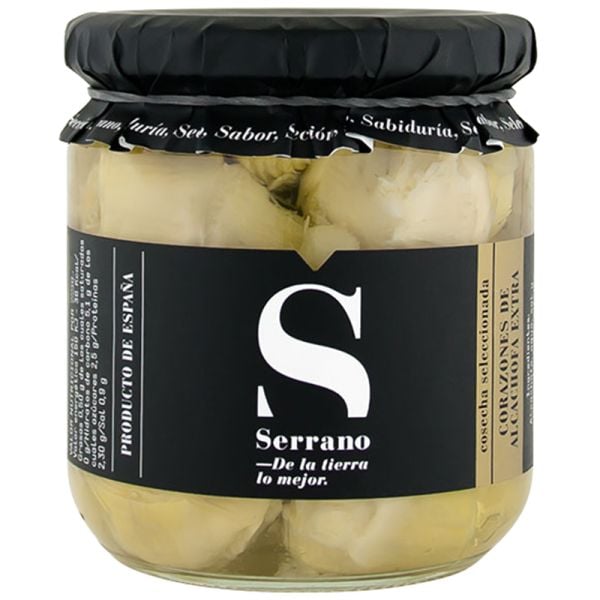 Artichoke hearts Conservas Serrano extra 6/8 pieces 345 g jar