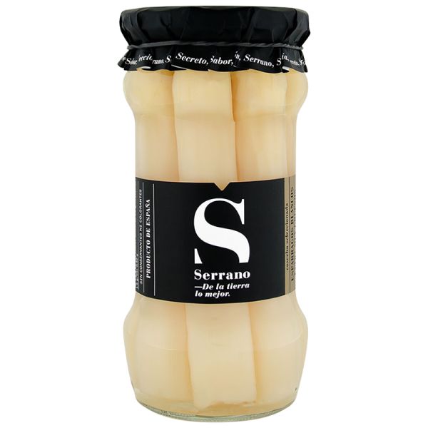 D.O. Navarra white asparagus Conservas Serrano extra 6/8 fruits 530 g jar