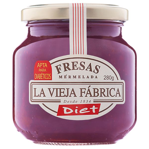 Strawberry jam La Vieja Fábrica diet 280 g jar