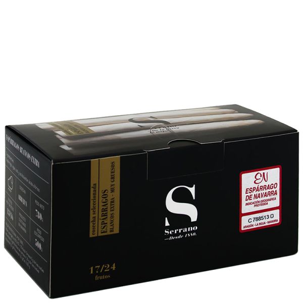 DO Navarra white asparagus Conservas Serrano extra 17-24 fruits 780 g tin