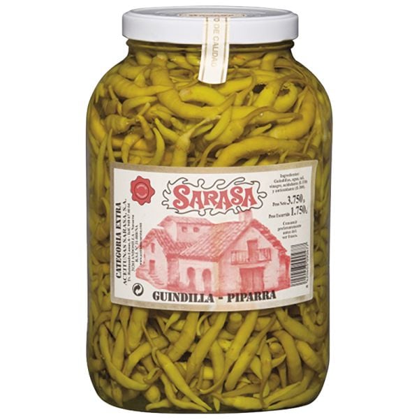 Basque chilli peppers in vinegar Piparras Sarasa 700 g jar