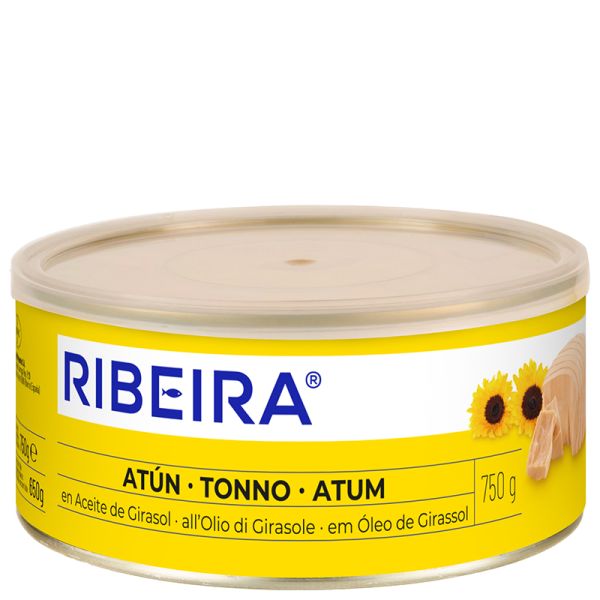 Ribeira Tuna in sunflower oil 650 g tin