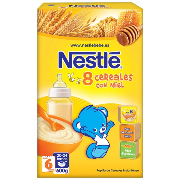 8 cereals porridge with honey and bifidus Nestlé 600 g box