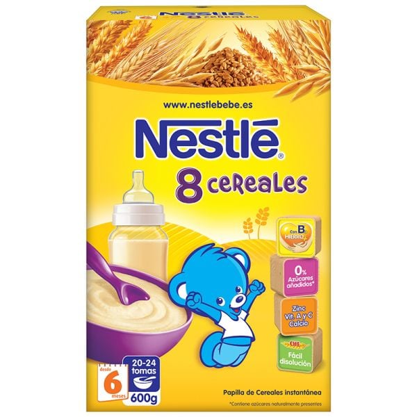 8 cereals porridge with bifidus Nestlé 600 g box