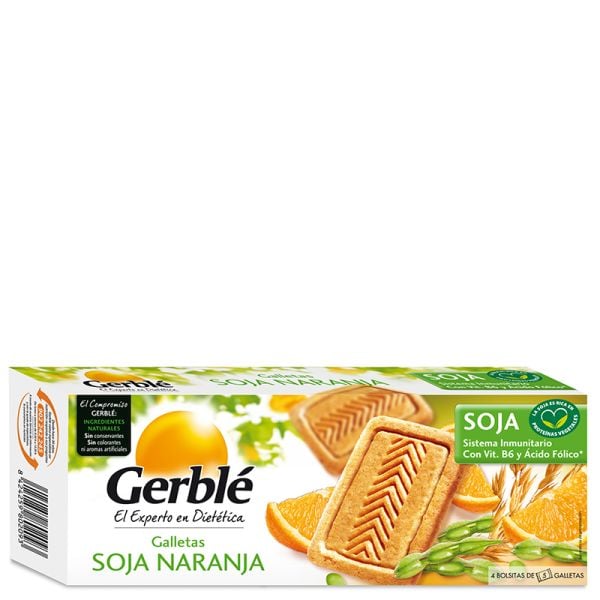 Soy and orange cookies Gerblé case 280 g