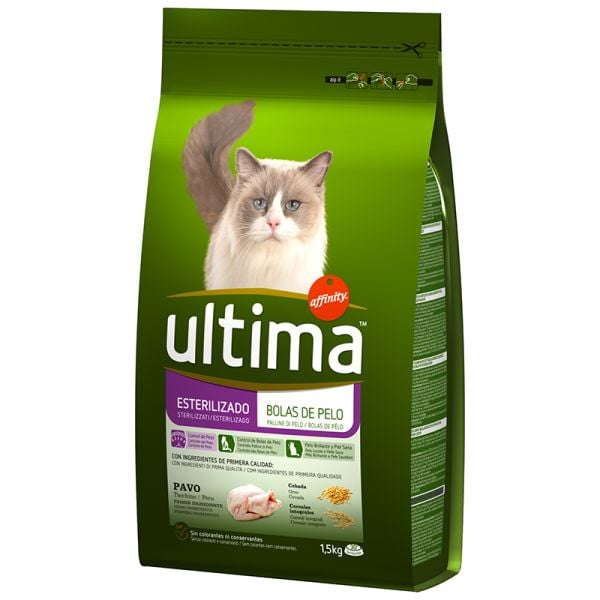 Food cat Ultima sterilized hairball bag 1,5 kg