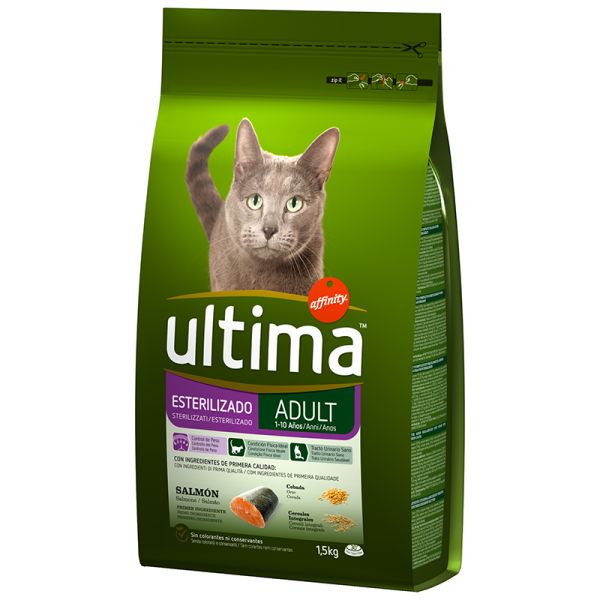 Food cat Ultima sterilized salmon bag 1,5 kg