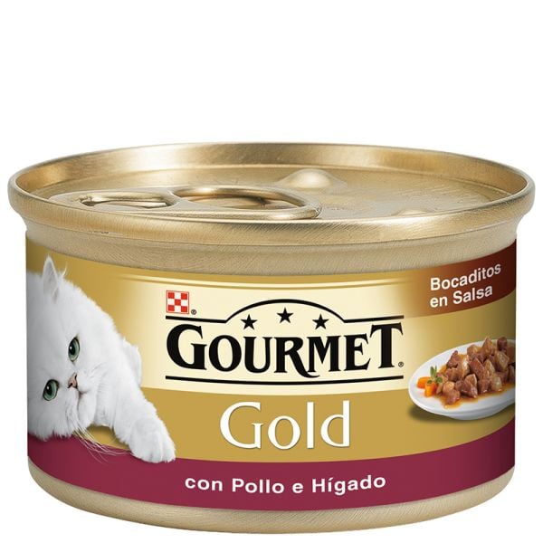 Food for cats chicken appetizers / liver sauce Gourmet gold tin 85 g