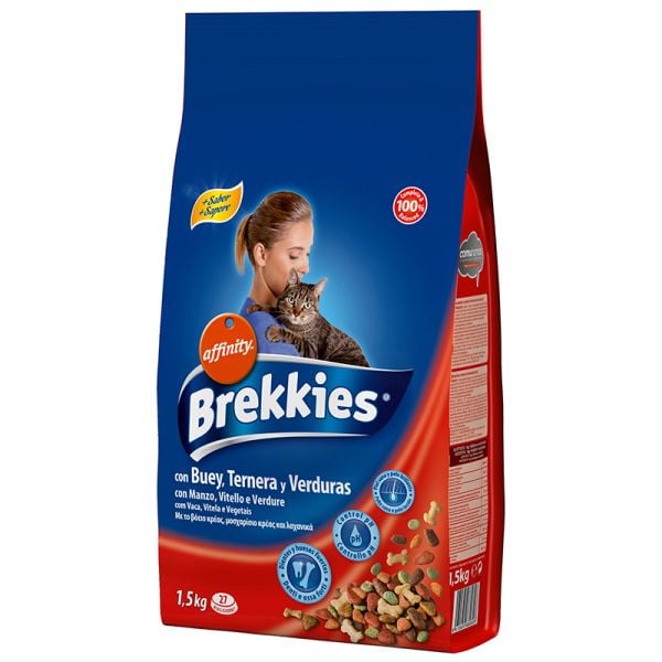 Cat food Brekkies cat ox mix 1.5 kg