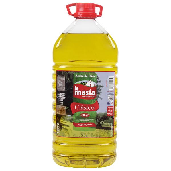 Olive oil 0,4º La Masía Suave 5 l pet