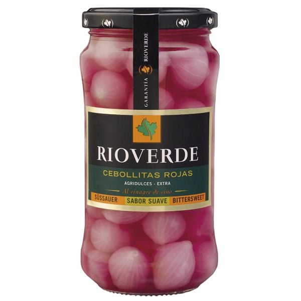 Sweet and sour red onions Rioverde 180 g jar