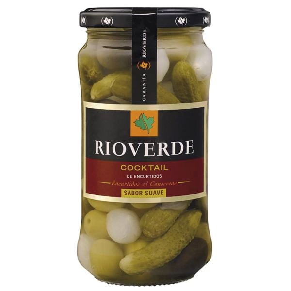 Pickles cocktail Rioverde mild flavor 180 g jar