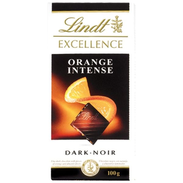 Black chocolate with orange Lindt excellence intense orange tablet 100 g