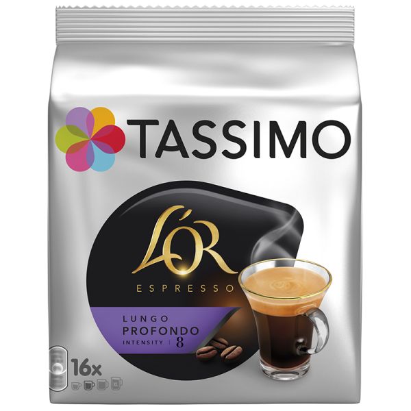 Lungo Profondo coffee capsules L'Ôr tassimo system 16 units
