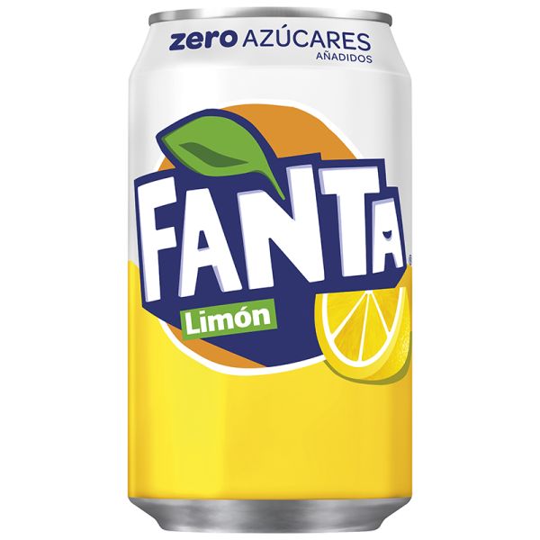Lemon soda Fanta Zero 33 cl can