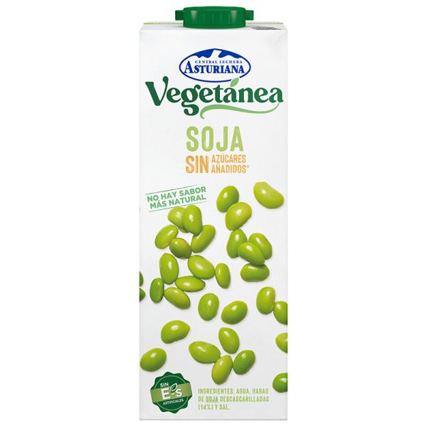 Central Lechera Asturiana soy beverage sugar-free Vegetanea 1 l brik