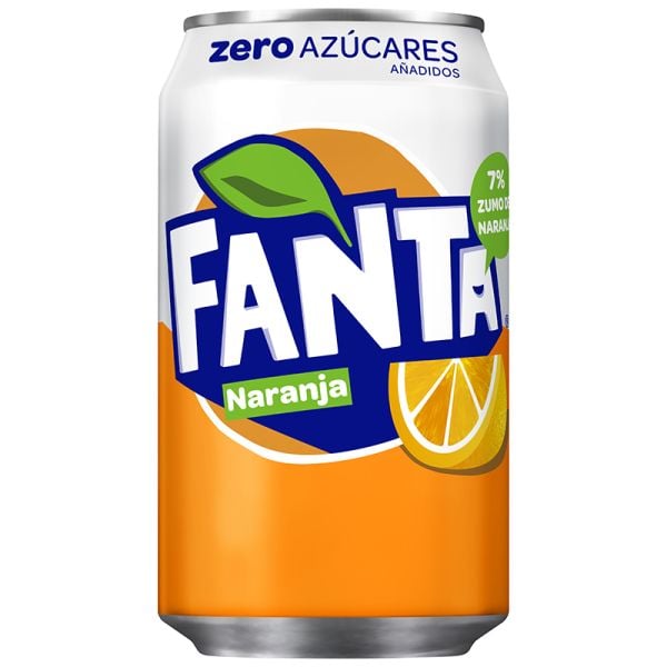 Orange soda Fanta Zero 33 cl can