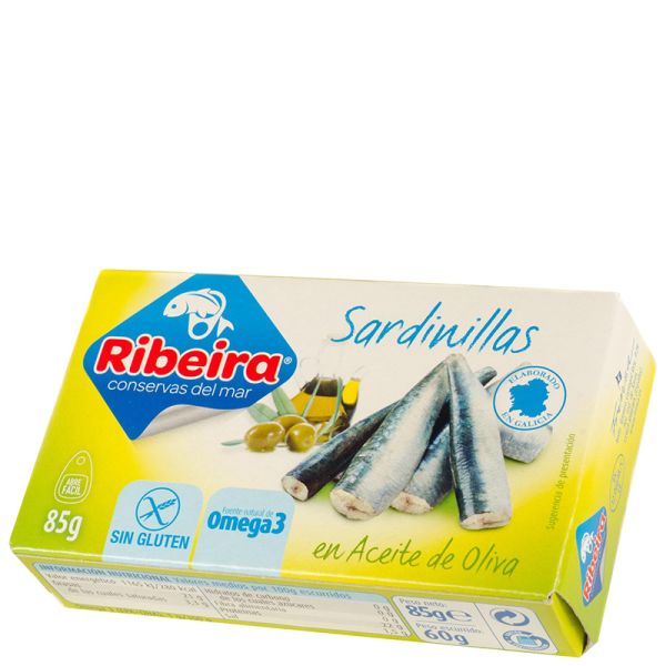 Ribeira Small sardines in olive oil 60 g tin