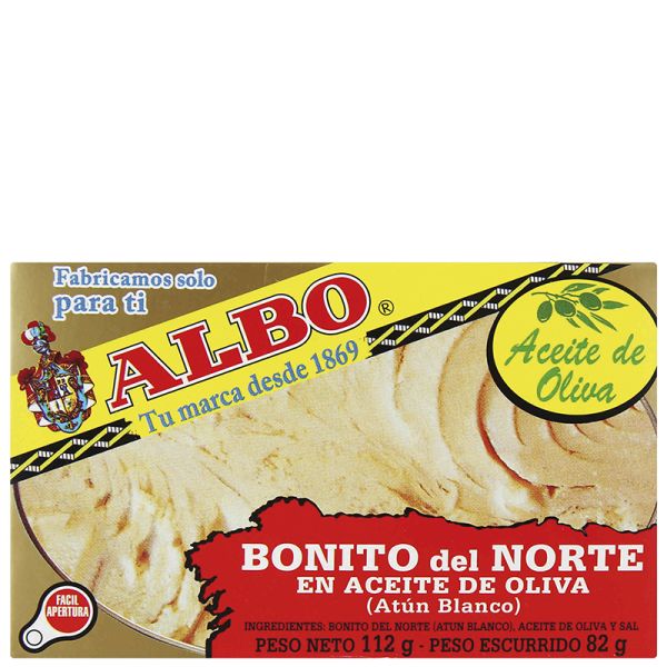 White tuna in olive oil Albo 82 g tin