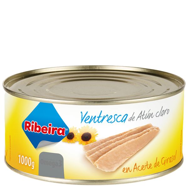 Ribeira Tuna belly in sunflower oil 650 g tin