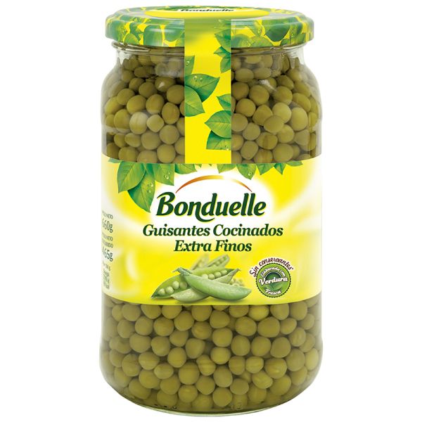 Cooked peas extra fine Bonduelle 465 g jar