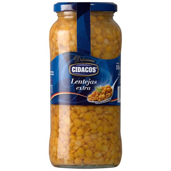 Cooked lentils Cidacos 400 g jar