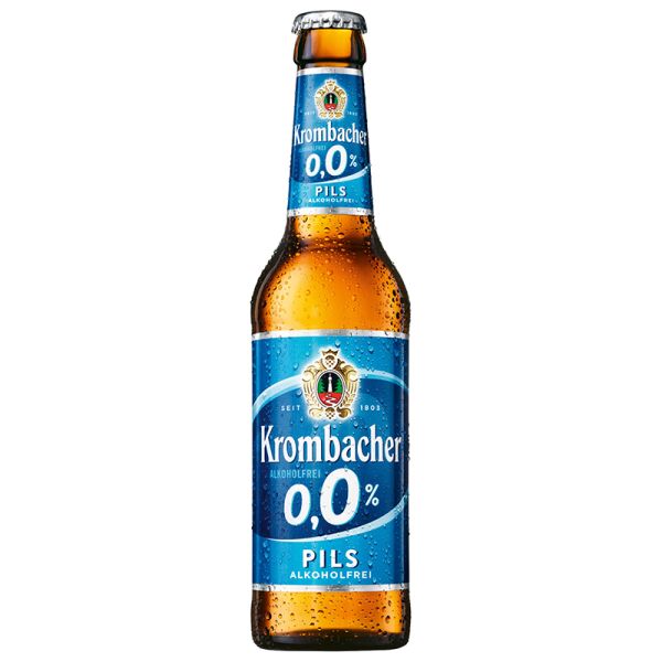 Krombacher 0,0 alcohol free beer 33 cl bottle