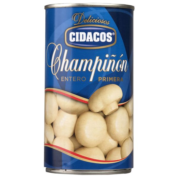 Whole mushrooms Cidacos 180 g tin