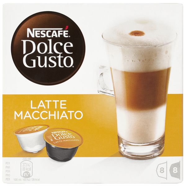 Nescafé Latte macchiato coffee capsules dolce gusto system 8 doses