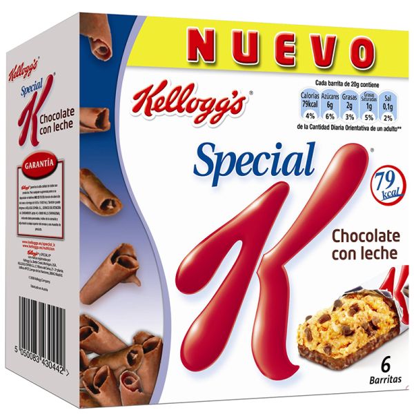 Cereal bars Special K chocolate Kellogg's 6x21,5 g box