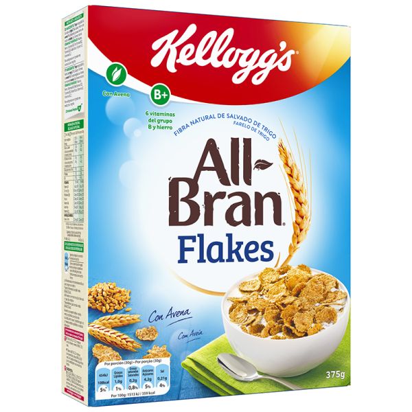 Wheat bran fiber All bran flakes Kellogg's 375 g box