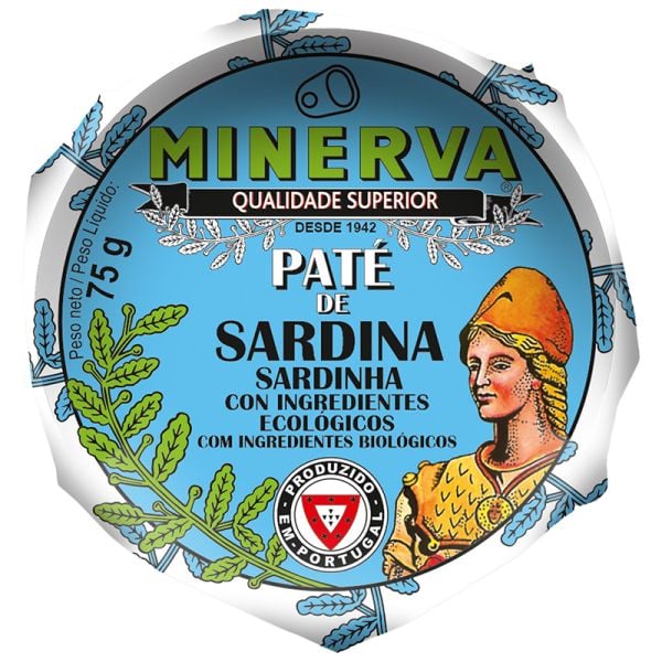 Minerva Organic sardine pate 75 g tin