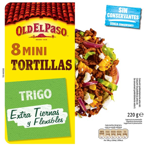 Old El Paso Wheat mini tortillas 6 units 220 g