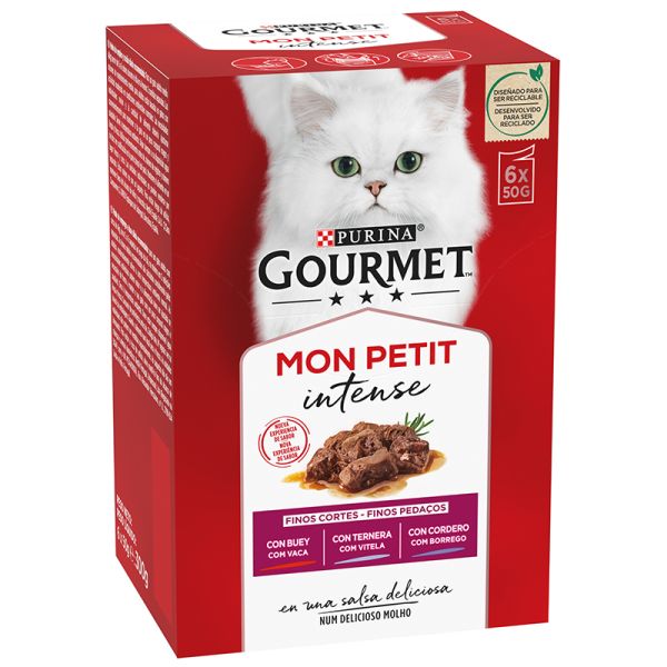 Purina Wet cat food meat selection Gourmet Mon Petit 6x50 g