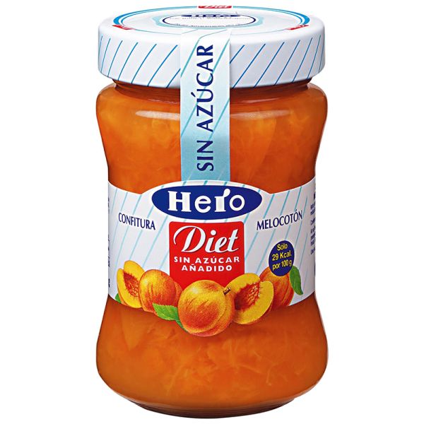Diet peach jam Hero diet 280 g bottle