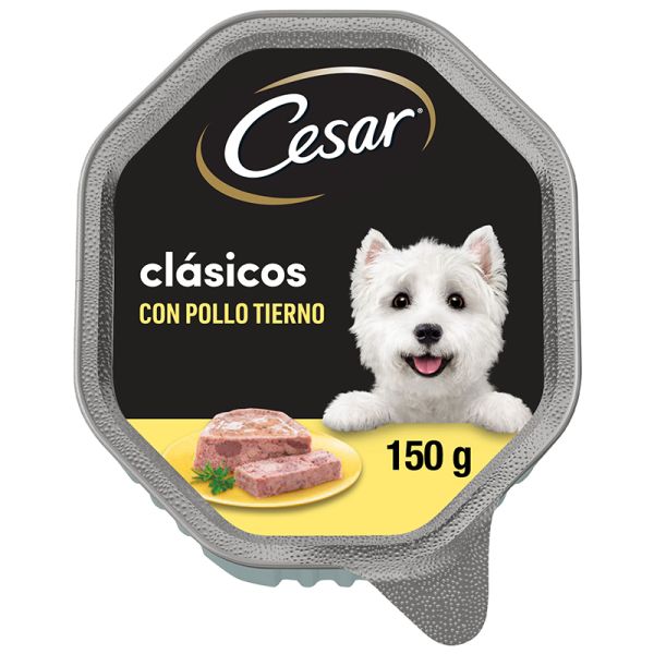 César Wet dog food chicken flavoured pate 150 g bowl