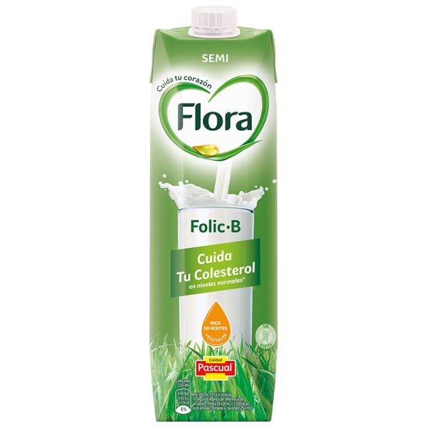 Lacteal Flora folic b semi controls cholesterol 1 l carton
