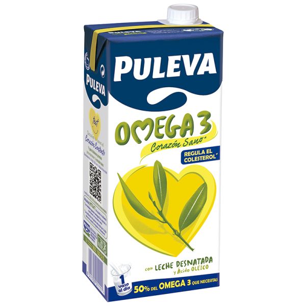 Prepared skimmed milk with omega 3 Puleva 1 l carton