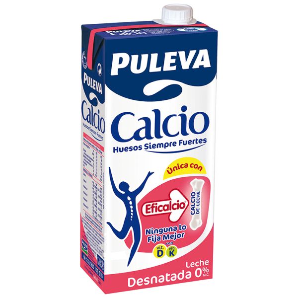 Skimmed milk calcium Puleva 1l carton