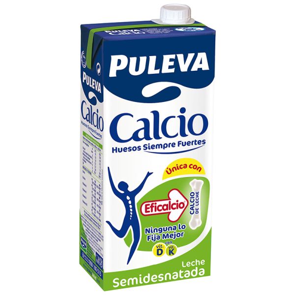 Semi-skimmed milk calcium Puleva 1l carton
